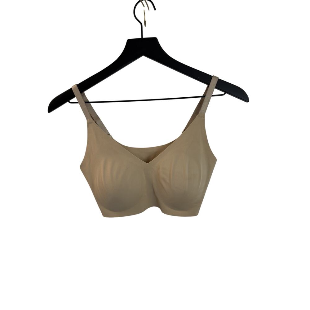 Calvin Klein Lightly Lined Wireless Triangle Bralette Bra Tan Beige Size Medium